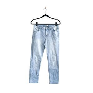 Kensie Womens Light Wash Classic Denim Straight Jeans Blue Size 8